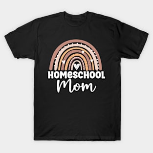 Proud homeschool mama colorful rainbow homeschool mom T-Shirt